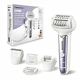 Panasonic EL7C Epilatore con Accessori Epliazione Gambe e Braccia, Zone Sensibili, Pedicure, Zona Bikini, Doppi Dischi, 60 Pinzette, 3 Velocità, Lilla