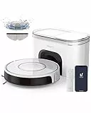 Verefa 3 in 1 Robot Aspirapolvere Lavapavimenti V60M Pro, Aspirapolvere Robot Svuotamento Automatico 150 Minuti, Navigazione 2.0, Pulizia Silenziosa, WiFi/APP/Alexa, per Tappeti, Pavimenti Duri