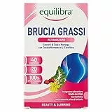Equilibra Integratori Alimentari, Perdita di Peso Bruciagrassi, Integratore per l'Equilibrio del Peso Corporeo, Azione Tonica, Stimola il Metabolismo, Senza Glutine, 40 Compresse