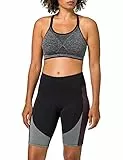 AURIQUE Pantaloncini da Ciclismo Donna, Nero/Vinaccia/Carbone Slavato, 46