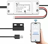 Apriporta WiFi Garage Door Opener, Maxcio Apricancello Intelligente Compatibile con Alexa&Google home, Controllo App Smart Life/Maxcio, Interruttore WiFi per Porta Garage con Timer, Non Hub Richiesto