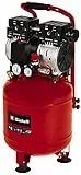 Einhell TE-AC 24 Compressore silenziato (220-240 V, 750 W, serbatoio aria verticale 24 l, max 8 bar, portata aria max 100 l/min., cilindri 2, autolubrificato -no olio, inc. 2 manometri, 57 dB(A))