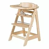 roba Seggiolone Sit Up Fun - Vassoio per Mangiare e Appendiabiti Inclusi - Evolutivo - con Sistema di Cinture - con Poggiapiedi - Reclinabile - Legno Naturale