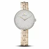 Swarovski Cosmopolitan Orologio, con Cristalli Swarovski e Bracciale di Metallo, Finitura in Tonalità Oro Champagne, Meccanismo al Quarzo, Tono Oro