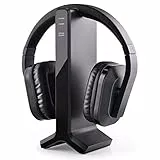 Avantree HT280 Cuffie Wireless per TV Senza fili con Trasmettitore RF 2.4G, Dock di ricarica, Sistema Ottico Digitale, Cuffia ad Alto Volume Ideale per Anziani, Portata 30 Metri, Plug&Play