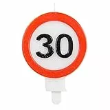 Folat Candele per torta-30 anni cartello stradale-Decorazioni Torta adatto Feste di Compleanno, Anniversario, Matrimonio, Baby Shower, Multicolore, 24252
