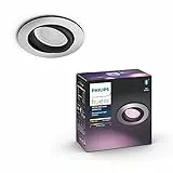 Philips Hue White and Color Ambiace Centura Faretto da Incasso LED Smart, Bluetooh, Attacco GU10, 5.7 W, Rotondo, Alluminio