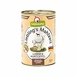 GranataPet Liebling’s Mahlzeit carne di agnello e patate, cibo per cani, cibo umido per cani, scatolette per cani senza cereali e zuccheri aggiunti, alimento cani completo, 6 x 400 g