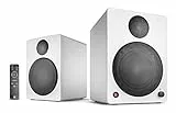 Wavemaster Cube Neo White - Sistema di Altoparlanti da Scaffale (50 W) con Streaming Bluetooth, Connessione Digitale e Telecomando a Infrarossi (66381) – Bianco