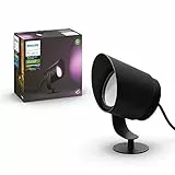 Philips Hue White and Color Ambiance Lily XL, Faretto per esterni Smart, LED integrato, unità base con alimentatore, Nero