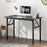 SogesHome Tavolo Pieghevole Scrivania per Computer Studio Ufficio Postazioni di Lavoro Tavolo Scrivania PC Moderno,100 x 60 x 75 cm,Nero,AC5CB-100-SH