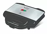 Moulinex Sm156D Ultracompact Metal Sandwich Maker, Piastre con Rivestimento Antiaderente, 700W, 21.5X23X8.5 Cm, Nero
