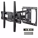 Perlegear Supporto da Parete per TV da 37 a 75 Pollici Fino a 50 kg, Staffa TV con Braccio Girevole ed Estendibile, Supporto TV VESA 200x100-600x400mm - PGMFK5