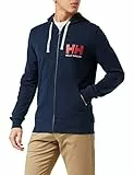 Helly Hansen Uomo HH Logo Full Zip Hoodie, Blu, L