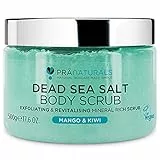 Pranaturals Scrub Corpo Rivitalizzante ai Sali del Mar Morto 500g, Esfoliante e Nutriente, Ricco di Minerali Naturali, Ideale per Tutti i Tipi di Pelle, Con Olio di Mango e Kiwi