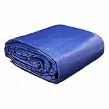 AmazonCommercial - Telo impermeabile multiuso in poliestere 9.1 x 12.2 metri, 0,127 mm di spessore, colore blu, confezione da 1