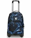 Invicta Trolley NEW PLUG FANTASY, Blu - Trolley Scuola Sganciabile 3in1, Zaino Scuola, Viaggio & Tempo Libero - Doppio Scomparto, Maxi Capienza 37 LT