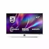 Philips TV Ambilight 43PUS8505/12 43' 4K UHD TV LED (Processore P5 Perfect Picture, HDR10+, Dolby Vision∙Atmos, Android TV, Works with Alexa) Argento - Modello 2020/2021