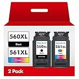 HALLOLUX PG-560 XL CL-561XL Formato XL, Cartucce Inchiostro Sostituzione per Canon 560 561 XL Multipack per Canon Pixma TS5350 TS5351 TS5352 TS5353 TS7450 TS7451 (Nero e Colore)