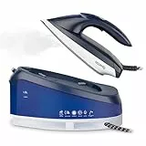 H.Koenig V7 Ferro a vapore con caldaia, 2200W, Pressione 5,5 bar, Flusso di vapore 120 g/min, Funzione Vapore Verticale, Piastra in Ceramica Antiaderente, Serbatoio 1,5 L