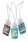 Yankee Candle - Deodoranti Car Jar® da appendere in auto, confezione da 3 pezzi, neutralizzano gli odori fino a 30 giorni, include: 1 Bahama Breeze, 1 Black Coconut e 1 Turquoise Sky