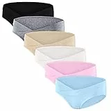 HBselect 6 Pezzi Slip per Gravidanza Morbido e Traspirante Mutandine per Gestante a Vita Bassa e in Cotone Biancheria Intima in Gravidanza
