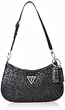 GUESS Noelle Top Zip Shoulder Bag, Borsa Donna, Black, Unica