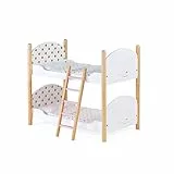 Janod - Candy Chic - Letti a Castello in Legno per Bambole e Bambole Fino a 42 Cm - 6 Accessori - Accessori Bambole - Da 3 Anni, J05887