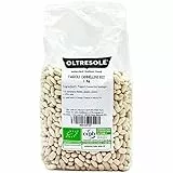 Oltresole - Fagioli Cannellini Biologici 1 Kg - legumi secchi bio da coltivazione controllata, ricchi di fibre, ottimi per preparare zuppe, insalate e contorni, confezione ideale per famiglie