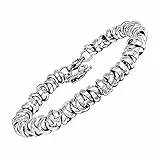 SAGA GIOIELLI® BRACCIALE DONNA INTRECCIATO NODINI ACCIAIO
