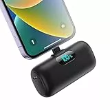 Feob Mini Power Bank 5000mAh, PD 15W Ultra Compatta Caricabatterie Portatile, Piccolo e Carino Batteria Esterna Powerbank con LED Display per iPhone 14/14 Pro Max/13/13 Pro Max/12/11/XR/X/8/7/6 ecc
