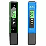 Lightswim Tester della qualità dell'Acqua, misuratore di PH con risoluzione ad Alta precisione 0,01, misuratore di Temperatura 3 in 1 TDS + EC + per Acqua Potabile, Acquario, Piscina, Spa (Nero)