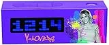Violetta Lexibook RP025VI - Radiosveglia proiettore Disney, Proietta l'ora sul soffitto, radio FM, a batterie, Viola