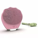 Wottocare Rechargeable Silicone Facial Cleanser e massaggiatore con rullo di giada naturale e borsa da trasporto - pulizia intelligente per tutti i tipi di pelle - Anti Aging Massager - Verde