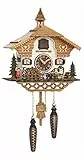 Trenkle Orologio a cucù al Quarzo Casetta Tipo Foresta Nera con Uomo Che beve Birra e Ruota del Mulino in Movimento, con Musica TU 4214 QM