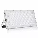 SOLIKU 100W Proiettore a LED Faretto LED 8000lm Proiettore LED Esterno Impermeabile IP65 6500K Bianco Freddo proiettore per cortile garage officina