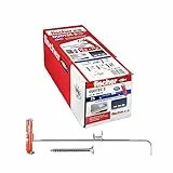 Fischer DUOTEC 10 S, Tasselli ad Ancora con Vite per Fissaggio di Carichi Pesanti su Cartongesso, Lastre in Fibra di Gesso e Legno, 25 Tasselli e 25 Viti, 540178