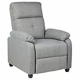 Gremium Enrico Coveri Poltrona Relax XXL Reclinabile a Letto Con Seduta Ergonomica In Tessuto, Schienale Regolabile e Doppio Cuscino Imbottito Per Arredo Salotto, Soggiorno e Ufficio