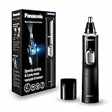Panasonic Rifinitore per sopracciglia Er-Gn300K503 per naso secco e bagnato, nero, 3,8 x 3,4 x 16,4 cm, da uomo