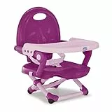Chicco Pocket Snack Rialzo Sedia Per Bambini 6 Mesi - 3 Anni (15 Kg), Seggiolino Pappa Alzasedia Da Tavolo Portatile E Regolabile, Violetta, ‎36 x 34 x 49 Cm