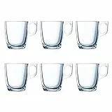Luminarc Set di 6 tazze da caffè espresso in vetro per microonde da 9 cl, trasparente