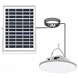 Osairous Luce Solare LED Esterno 3000 mAh, 90 LEDs Alta Luminosità Faretti Solari A LED Da Esterno, IP65 Lampada A Sospensione Solare, Faretto Solare per Giardino, Balcone, Corridoio, Interno (Grigio)