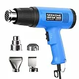 Pistola ad Aria Calda, SEEKONE Pistola Termica 2000W, 2 Temperatura (300° C/600 ° C) e 4 Ugelli, Nucleo Riscaldante in Ceramica, Protezione da Sovraccarico, per Rimuovere Vernice, Riscaldamento in PVC