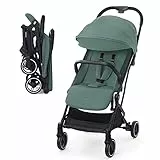 kk Kinderkraft INDY2 Passeggino leggero pieghevole da Viaggio, Compatto, Cappottina impermeabile filtro UPF 50+, Maneggevole, Posizione Nanna, Facile da trasportare, Verde