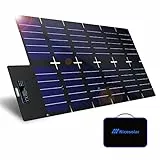 Nicesolar 100W Pannello Solare Monocristallino Pieghevole Portatile con USB A&C PD65W IP67 per la Maggior Parte del Generatore Solare,Computer Portatili, Cellulare, All'aperto, Campeggio