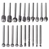 20 Pezzi Frese Rotanti, HSS Burrs Rotanti Punte di Fresatura Strumento di Routing di Legno Accessori Strumento Rotante 3mm Asta per Dremel