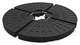 VOUNOT Base per Ombrellone da Giardino in Plastica, Riempibile con 52 Litri di Acqua o 100 kg di Sabbia, Nero