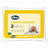 Silentnight Cuscino Estivo Fresco – Confezione da 2, 100% Microfibra, Bianco, 2 Count (Pack of 1), 2 unità