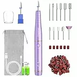 Fresa per Unghie, Denabuty Lima Unghie Elettrica Professionale Senza Fili con USB Ricaricabile, 12 in 1 Kit Manicure e Pedicure Elettrico per Rimozione Smalti e Gel Semipermanente