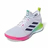 adidas Crazyflight Mid, Shoes-Low (Non Football) Donna, Ftwr White/Team Colleg Purple/Flash Aqua, 37 1/3 EU